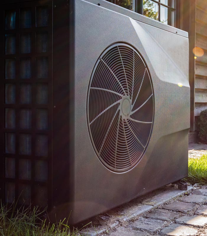 heat pump outside house