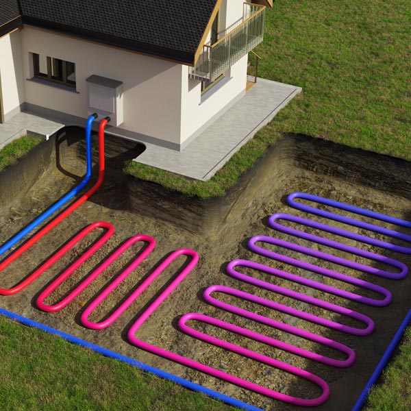 horizontal geothermal system